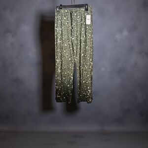 Customer Return Size XD Jenni Green Animal Print Pajama Pants